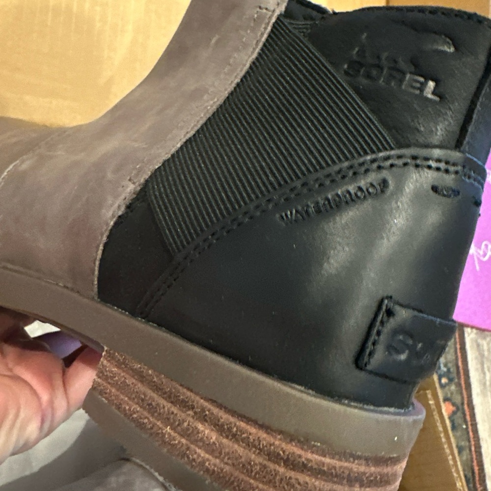 Women's Gray and Black Chelsea Boots - Picture 7 of 11